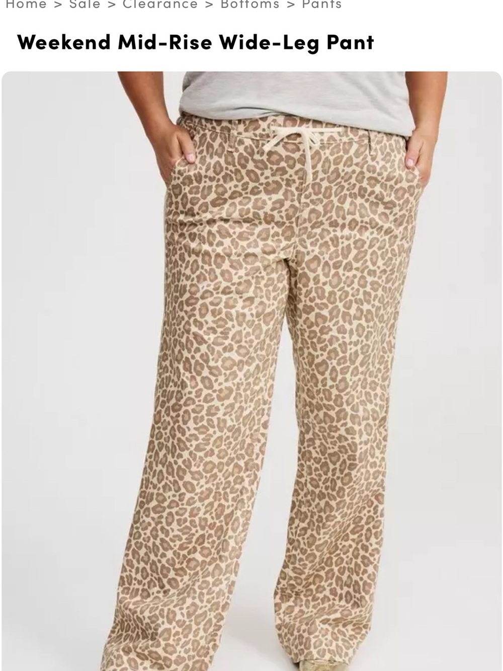 torrid NWT Tan Leopard Wide-Leg weekend Pant